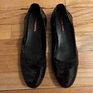 Prada patent leather ballet flats